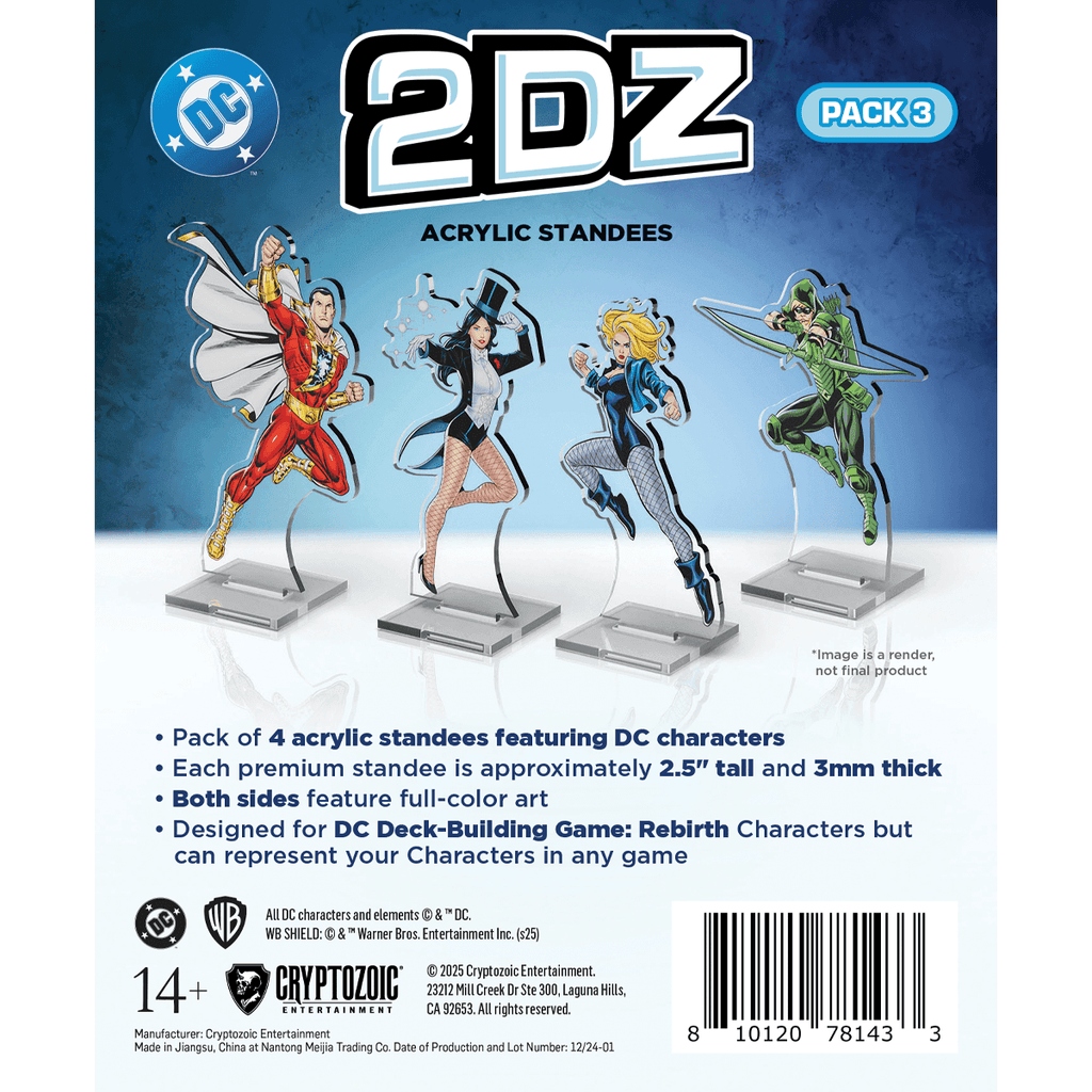 DC 2DZ Acrylic Standees: Pack 3 - 