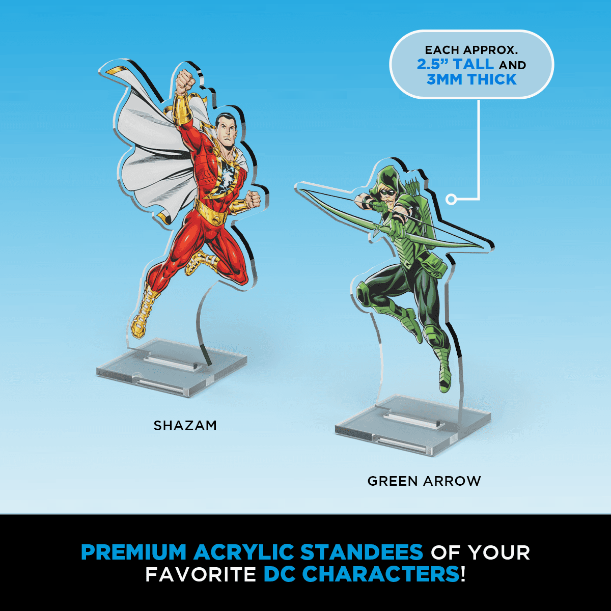 DC 2DZ Acrylic Standees: Pack 3 - 