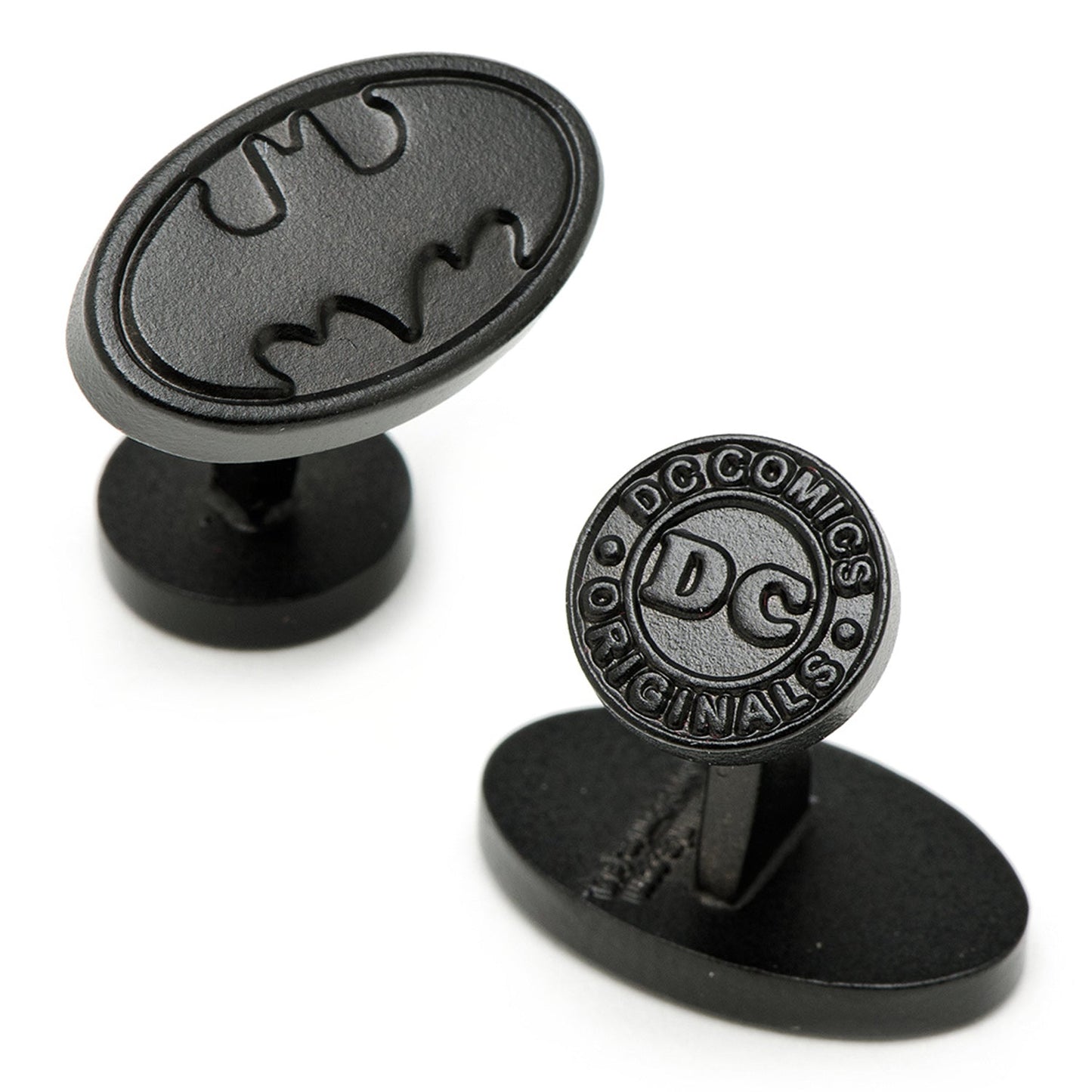 DC Batman Logo Satin Black Cufflinks