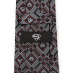 DC Superman Geometric Gray Silk Men's Tie