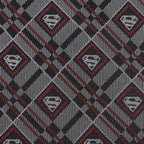 DC Superman Geometric Gray Silk Men's Tie