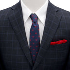 DC Superman Shield Navy and Red Dot Tie