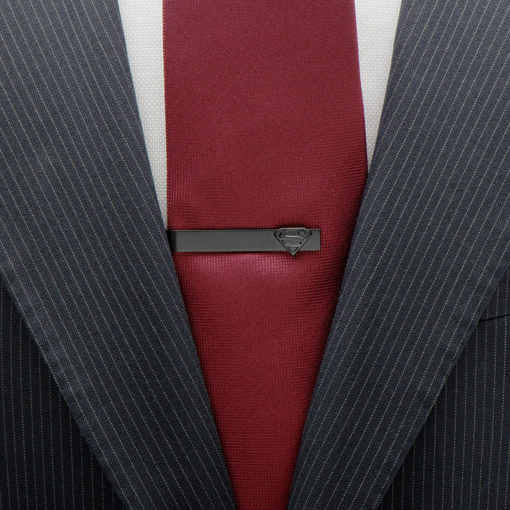 DC Superman Black Tie Bar