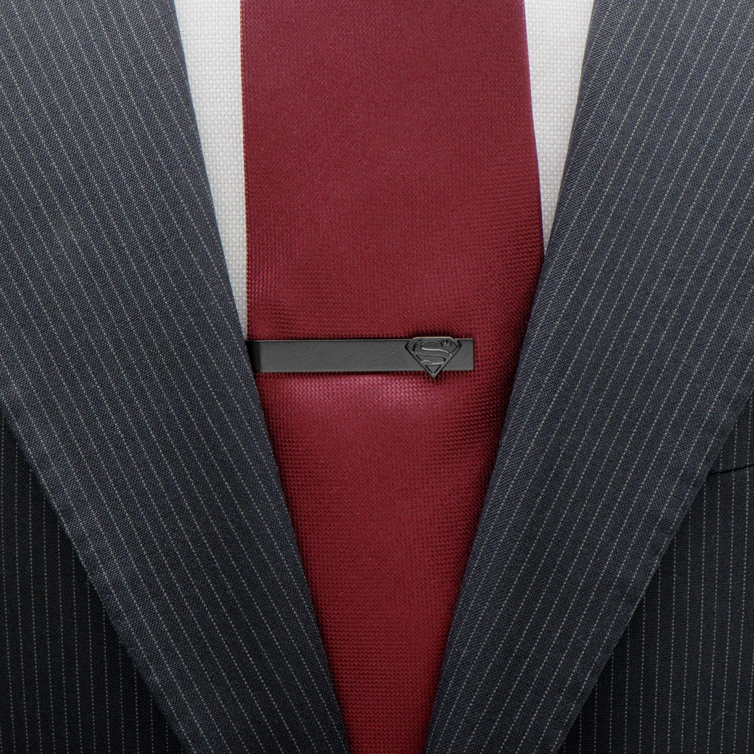 DC Superman Black Tie Bar