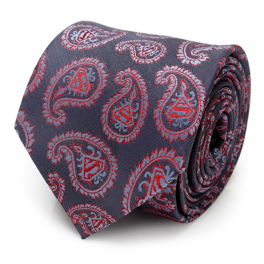 DC Superman Red and Blue Paisley Tie