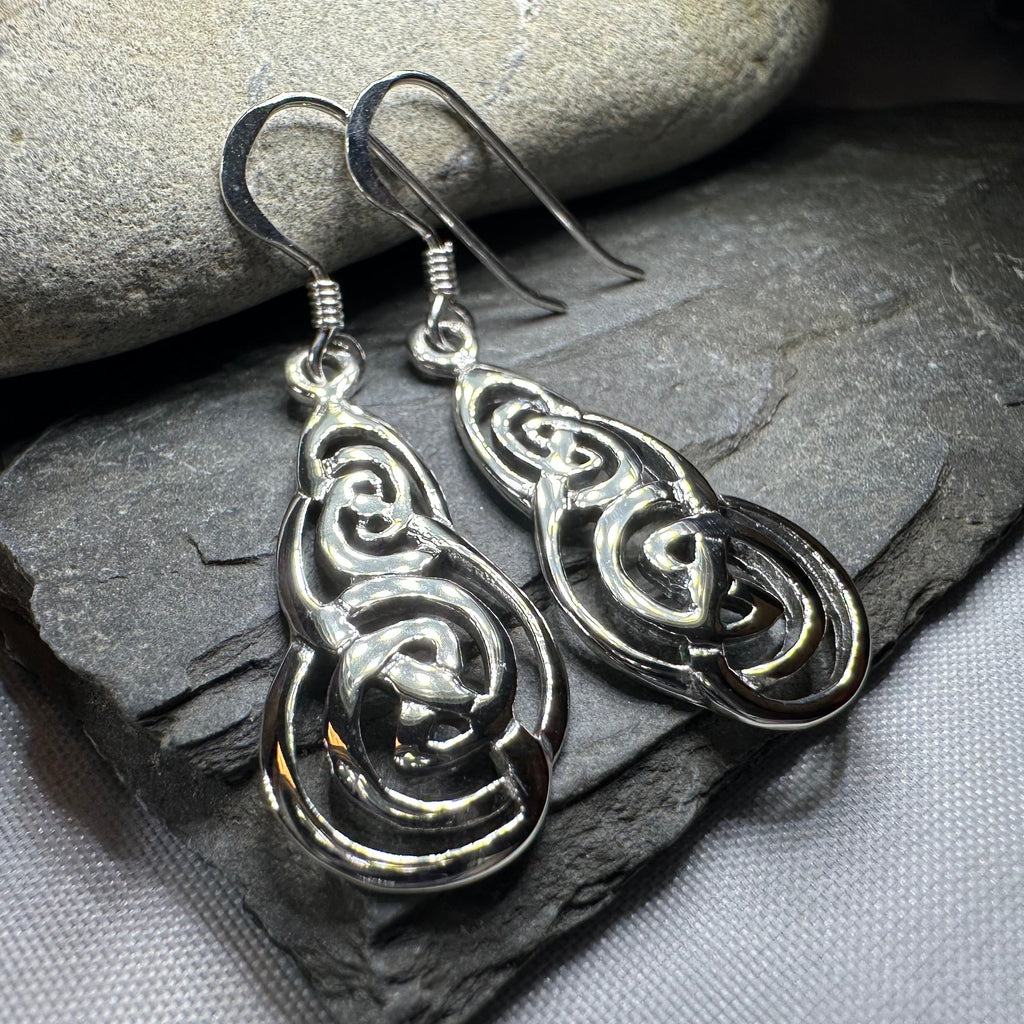 Celtic Triskel Marcasite Earrings