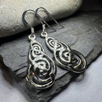 Celtic Triskel Marcasite Earrings