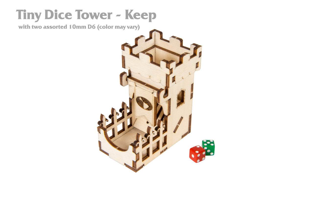 Tiny Dice Tower - The Keep - Tower + 2 10mm D6