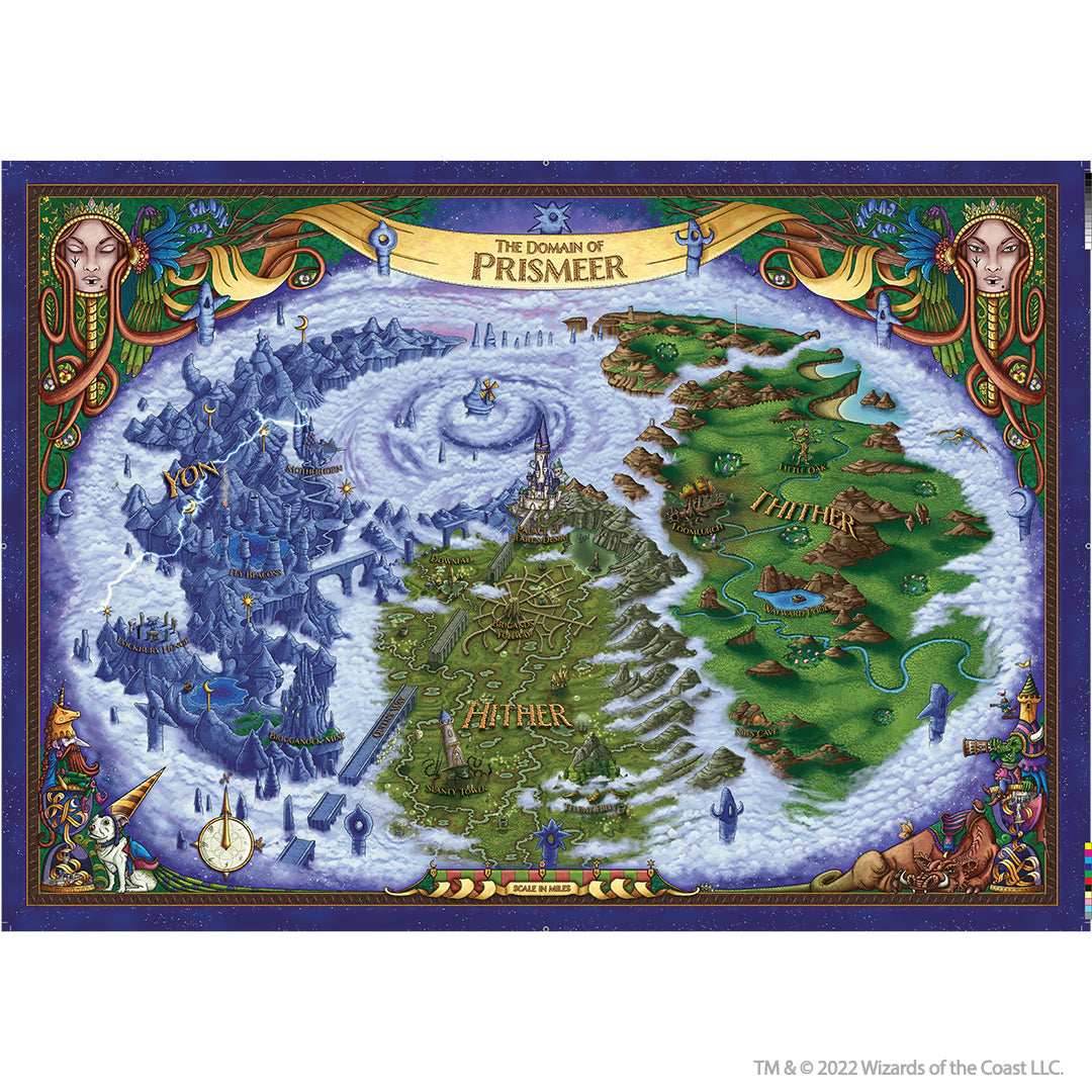 D&D: Icons of the Realms - The Domain of Prismeer and The Witchlight Carnival Wall Map - 