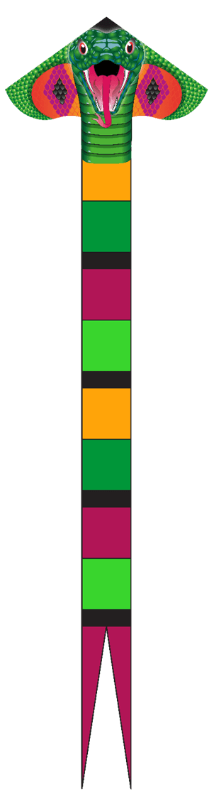 148 Inches Long (12 foot) Delta XLT Nylon Cobra Kite - 