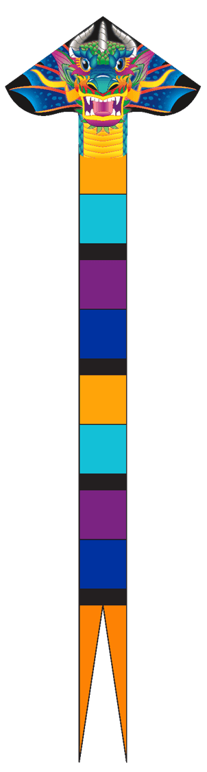 148 Inches Long (12 foot) Delta XLT Nylon Dragon Kite - 