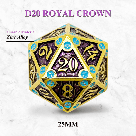 Dungeon Delve Runestones™ - 25mm D20 - Royal Crown - 