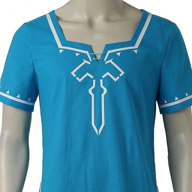 Anime The Legend of Zelda: Tears of the Kingdom Cosplay Costume Link Shirt Cape Halloween Convention Outfit