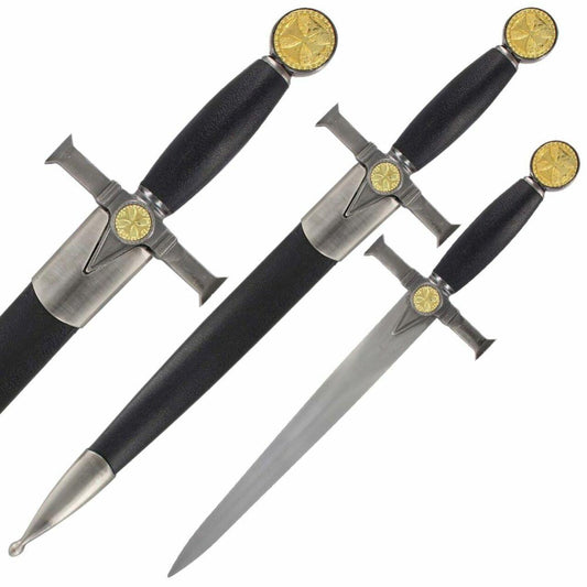 Knights Templar Soldiers of Christ Medieval Dagger-0