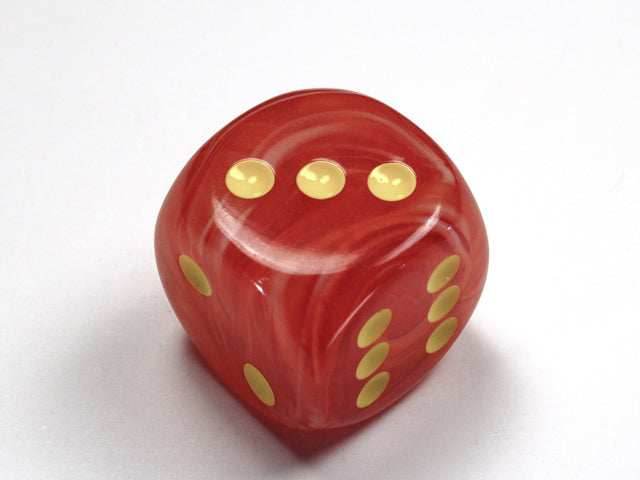 Ghostly Glow™ 30mm w/pips Orange/yellow d6 Dice (sold per die) - 