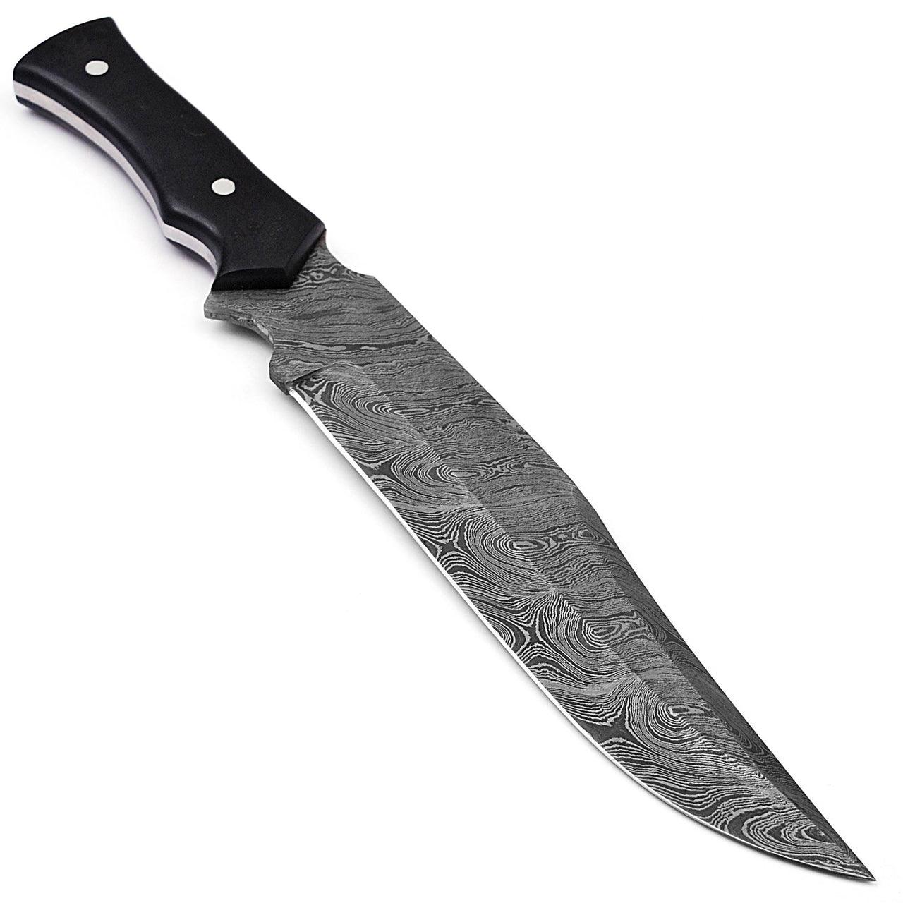 Blood & Ink Damascus Steel Outdoor Bowie Hunting Knife-1