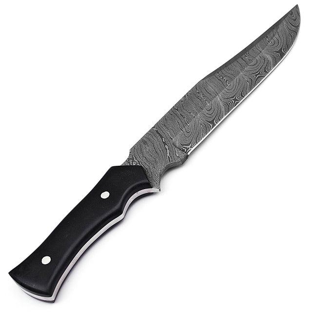 Blood & Ink Damascus Steel Outdoor Bowie Hunting Knife-2