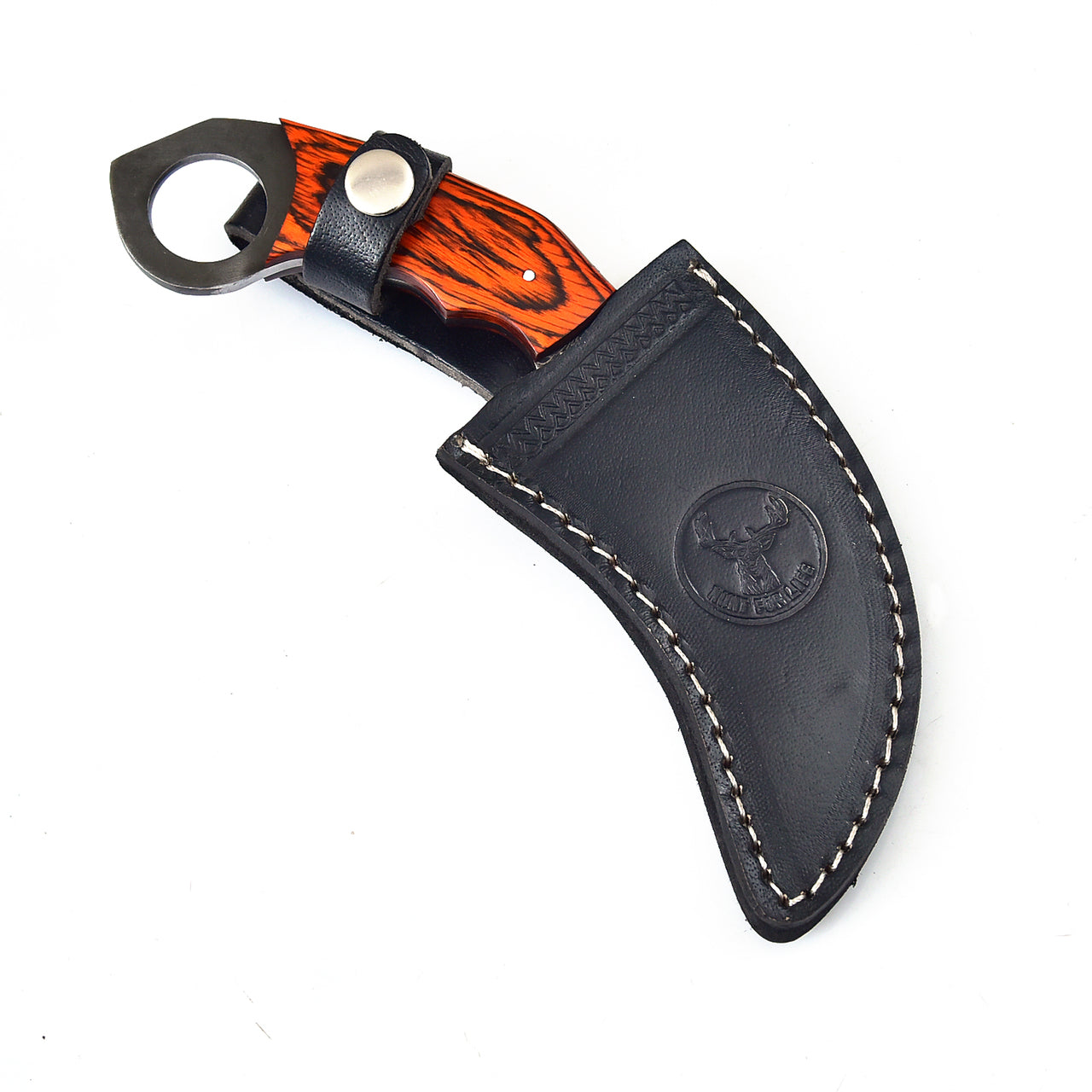 Wild Fixation Fixed Blade Damascus Karambit Knife-3