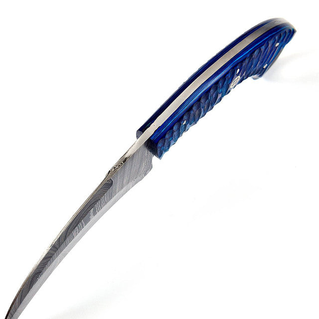 Azure Monster Fixed Blade Damascus Karambit Knife-2