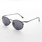 Oval Punk Grunge Steampunk Vintage Sunglass - Dieselgoth - Copper / Gray Lens