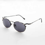 Oval Punk Grunge Steampunk Vintage Sunglass - Dieselgoth - Copper / Gray Lens