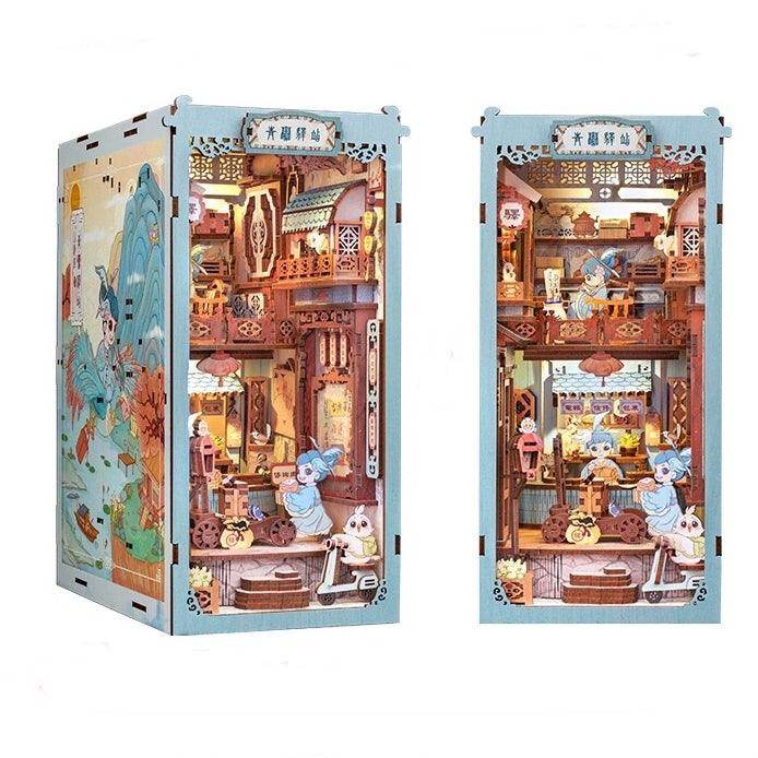 Book Nook Wizardi Miniature - Azure Phoenix Lodge Roombox Kit - 