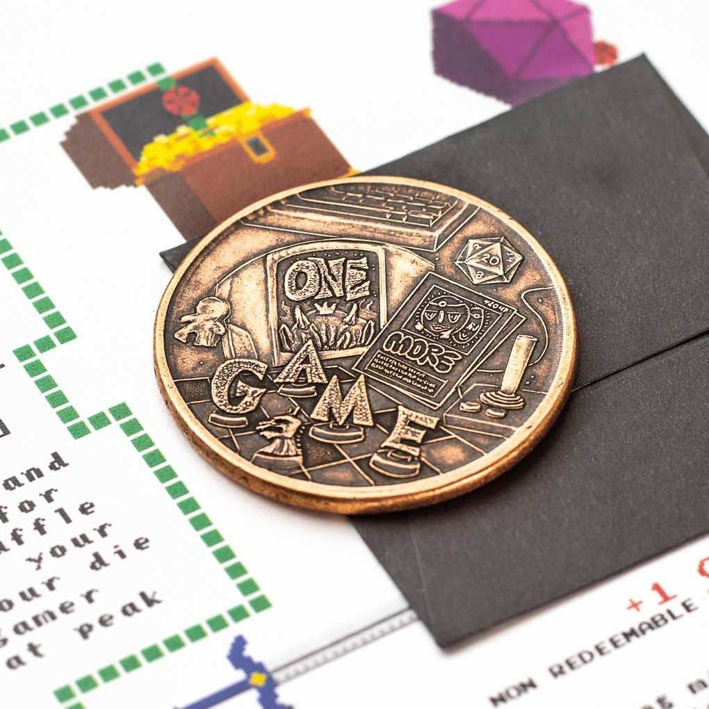 One More Game / Go to Bed Copper Decision Maker Coin - 