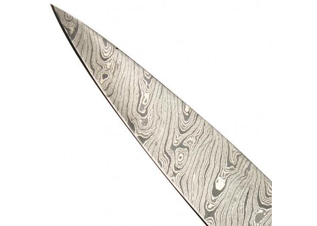 Damascus Marble Sand Stone Fire Forged Hunting Knife-1