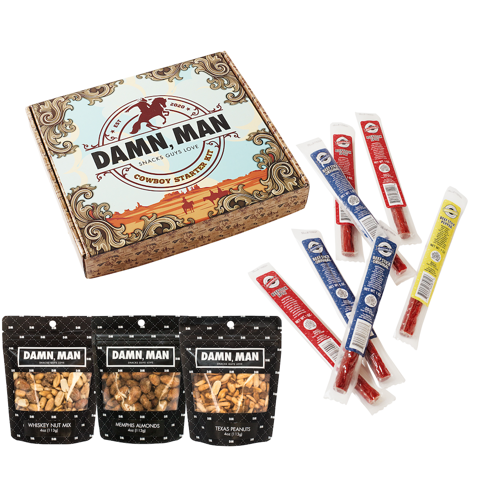 Cowboy Starter Kit Snack Gift Box – BBQ Nuts & Beef Sticks