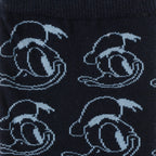 Disney Donald Duck Patterned Blue Socks and Mickey Mouse Blue Lapel Pin Gift Set