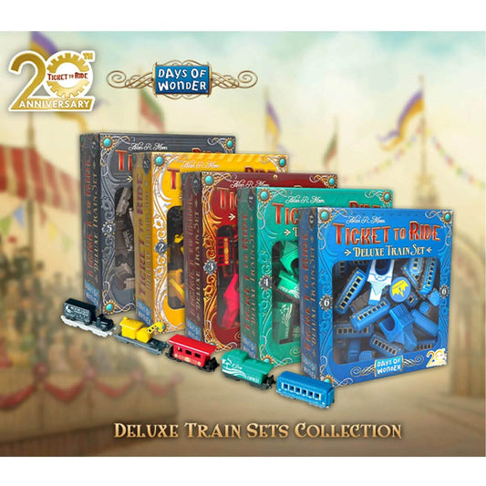 Ticket to Ride: 20th Anniversary Deluxe Train Set Bundle - 5 Sets + Bonus Promo Set - 