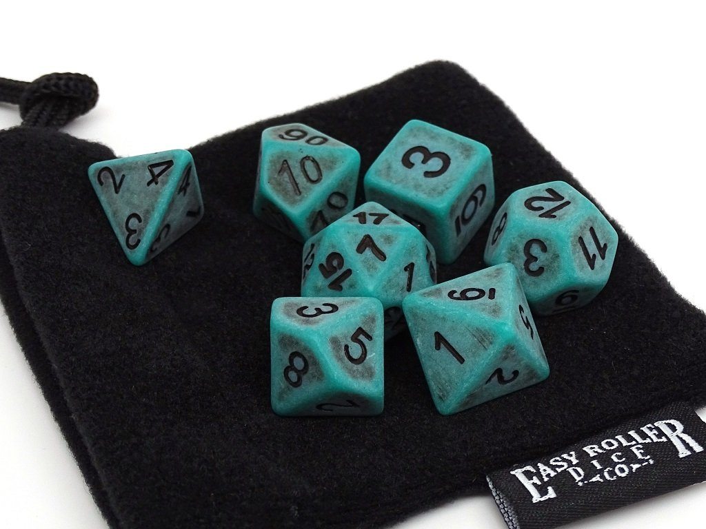 Ancient Moss Dice Collection - 7 Piece Set