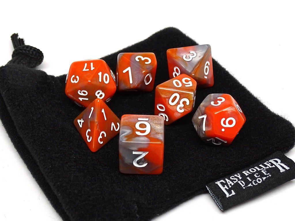 Autumn Swirl - 7 Piece Dice Collection