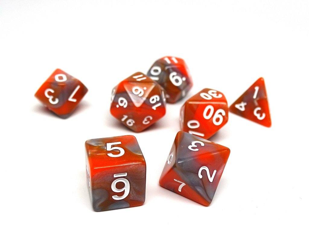 Autumn Swirl - 7 Piece Dice Collection