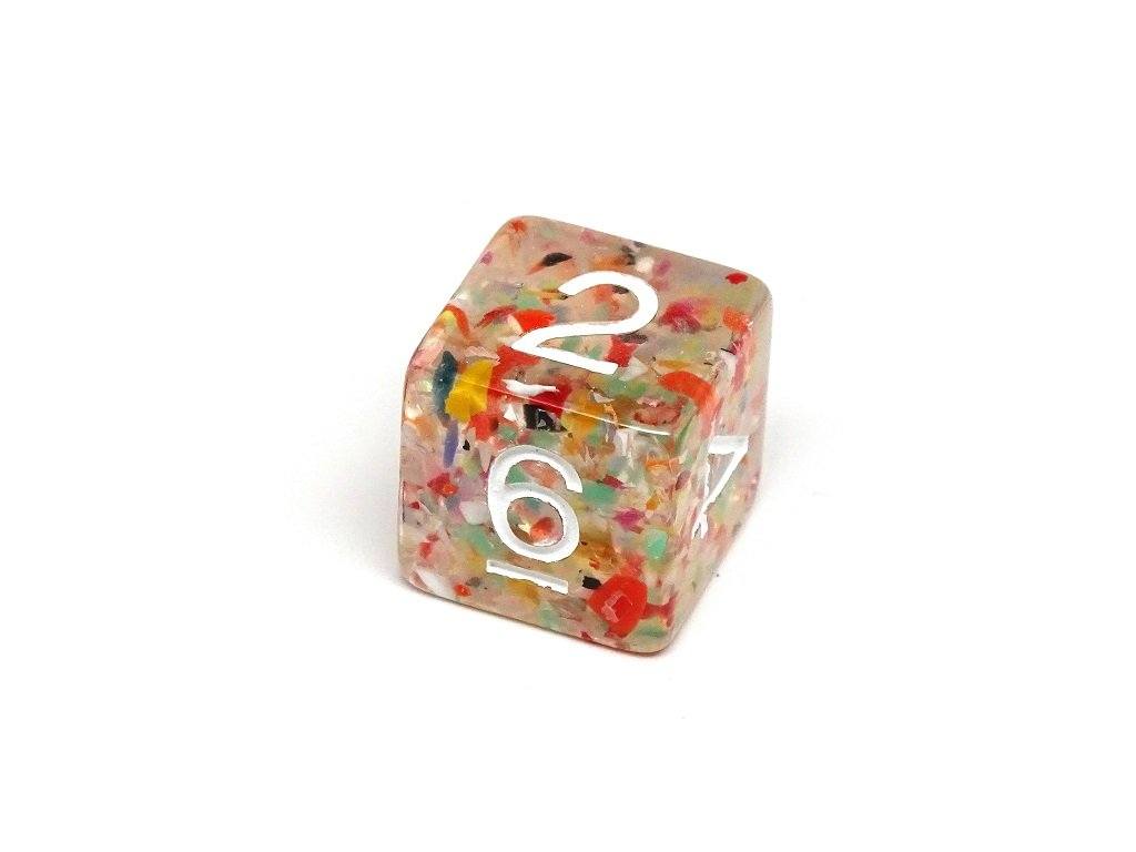 Clear Translucent Speckle Dice Collection - 7 Piece Set