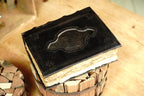 Hardback Leather Journal with Antique Deckle Edged Paper and Raised Cord Spine