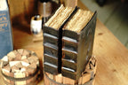 Hardback Leather Journal with Antique Deckle Edged Paper and Raised Cord Spine