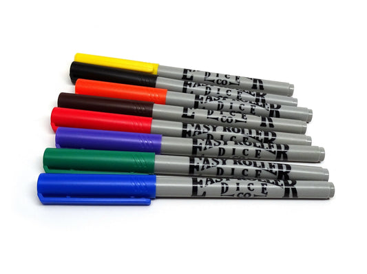 Paquete de 8 marcadores de borrado en húmedo de colores.