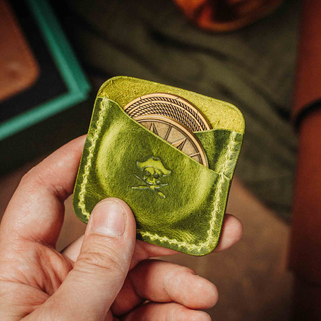 Peso Pocket Duo – Leather Holder for Two Coins | Pirate Goods