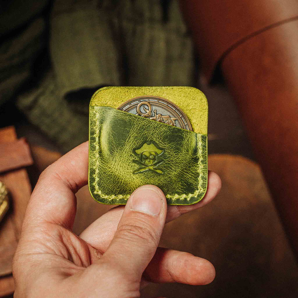 Peso Pocket – Leather Challenge Coin Slip | Pirate Goods