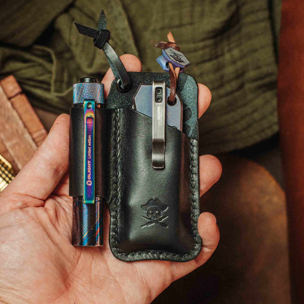 Pirate Goods Sailor Knife Sleeve – Leather EDC Pocket Knife Holder