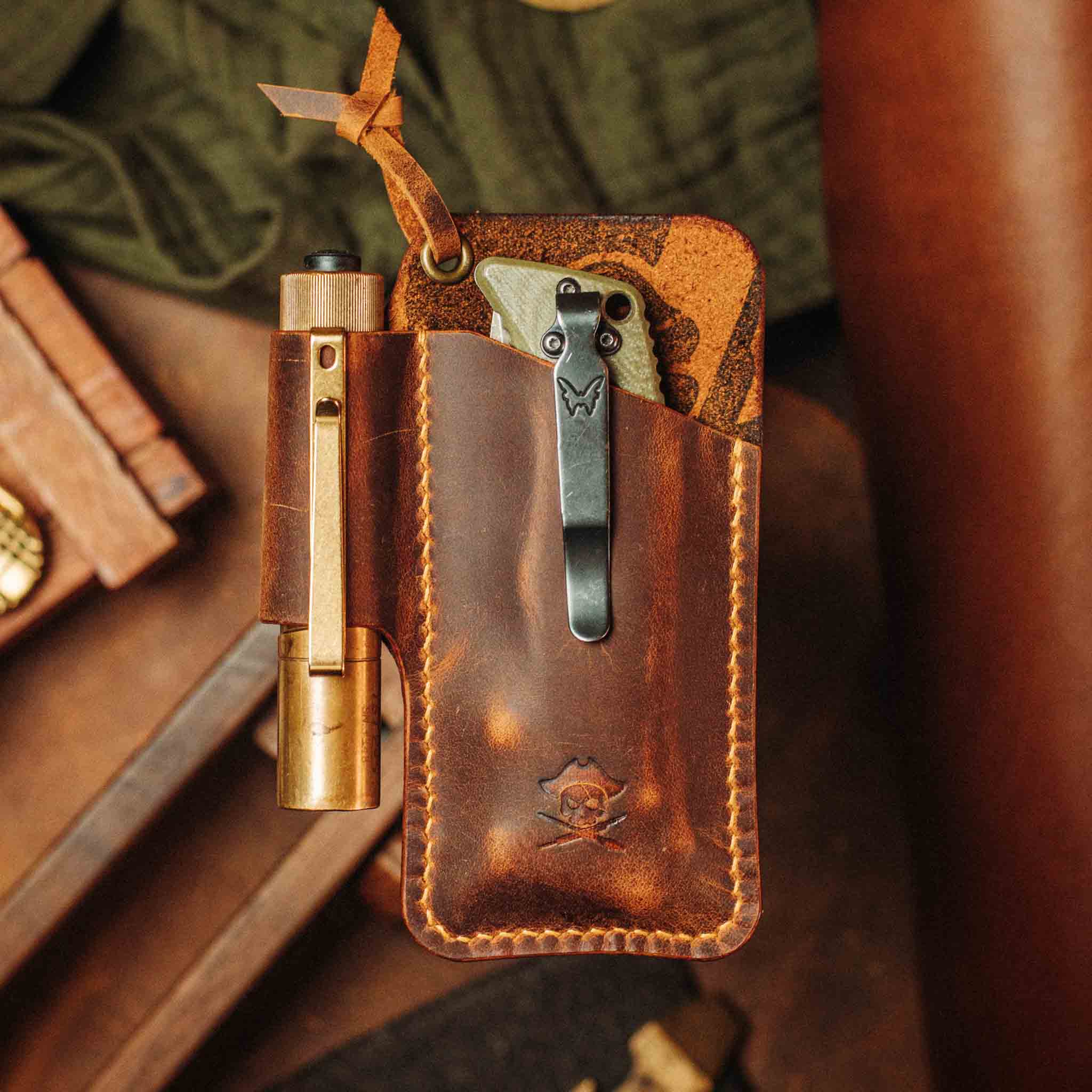 Pirate Goods Sailor Knife Sleeve – Leather EDC Pocket Knife Holder