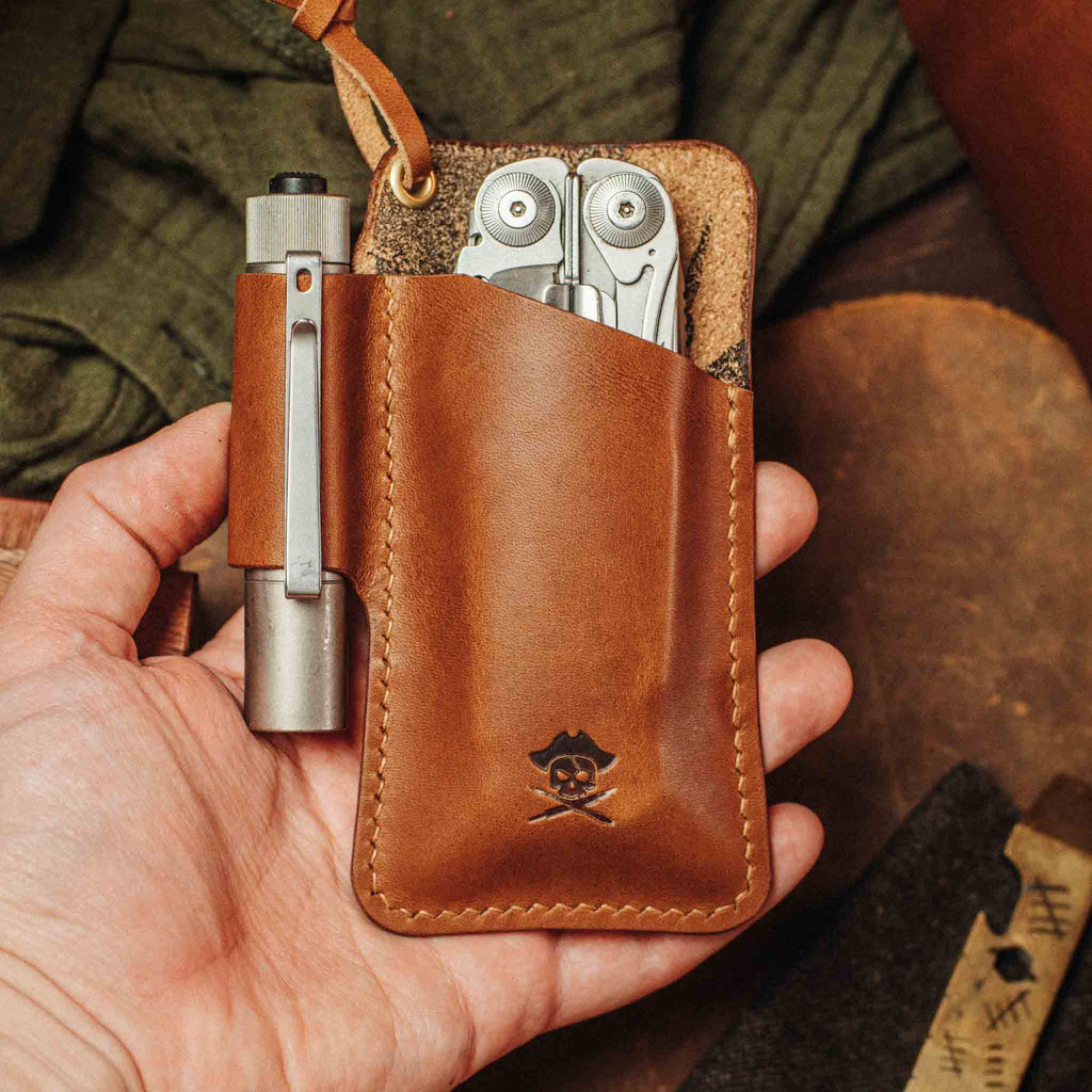 Pirate Goods Sailor Knife Sleeve – Leather EDC Pocket Knife Holder