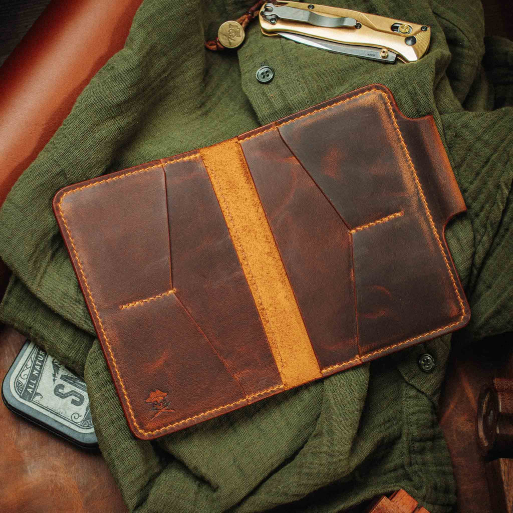 Quartermaster v2 – Leather Passport Wallet with Velcro | Pirate Goods