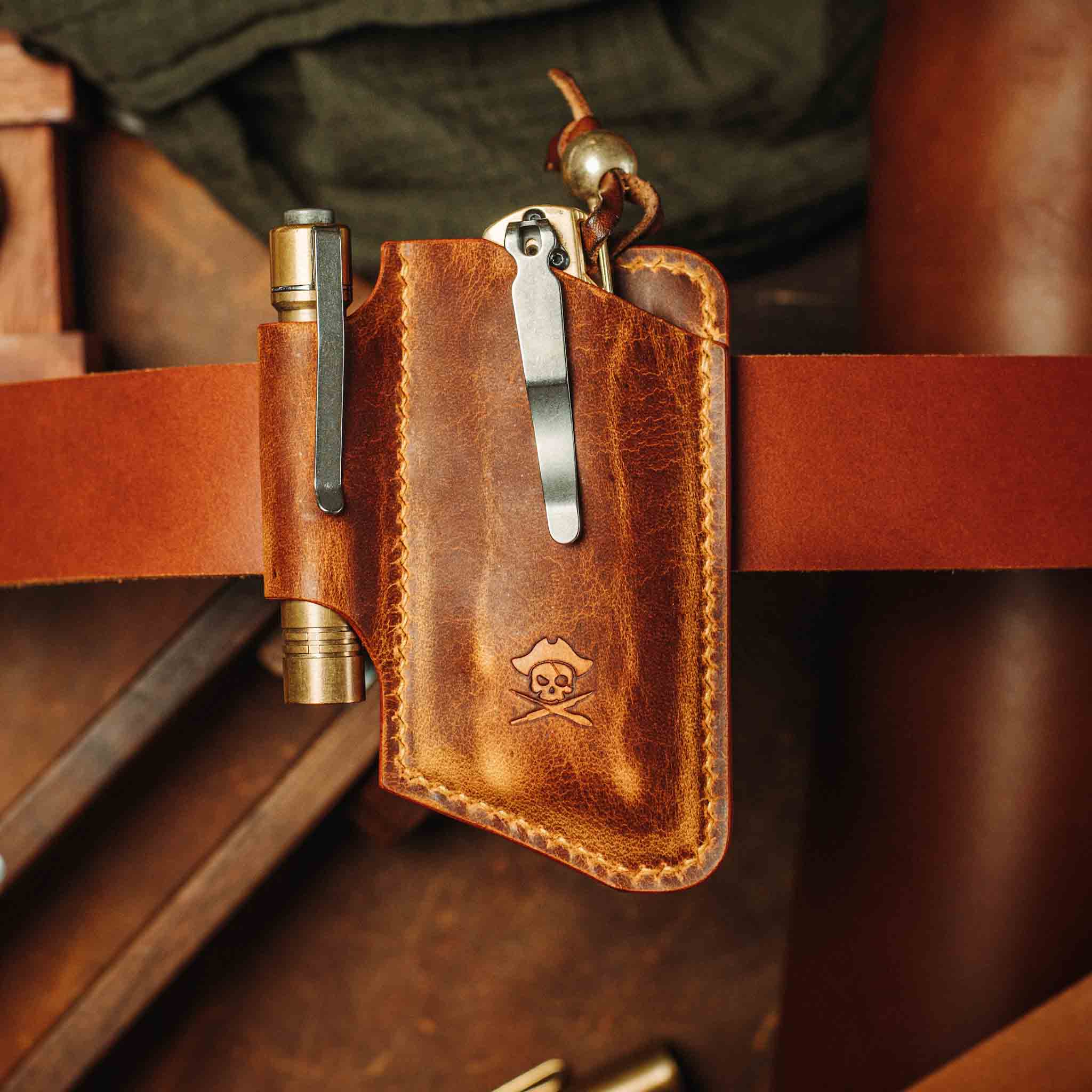Pirate Goods Sailor v4 Knife Sheath – Leather EDC Belt Knife Holder