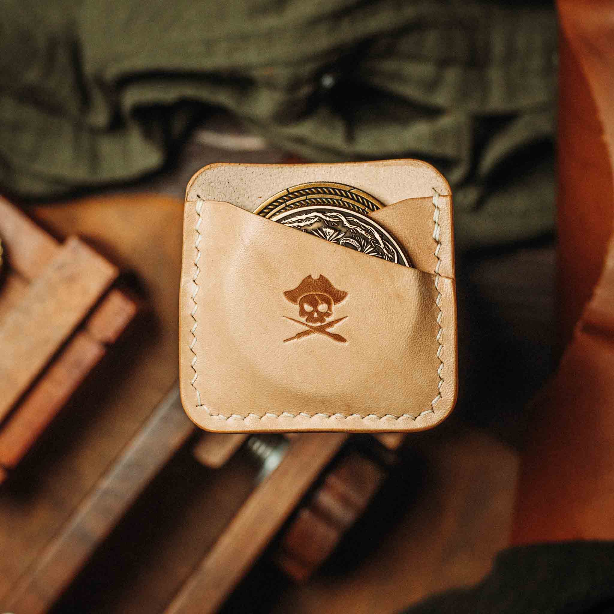 Peso Pocket Duo – Leather Holder for Two Coins | Pirate Goods