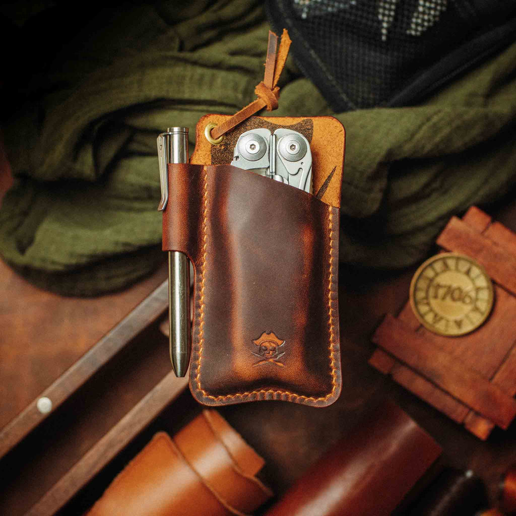 Pirate Goods Sailor Knife Sleeve – Leather EDC Pocket Knife Holder