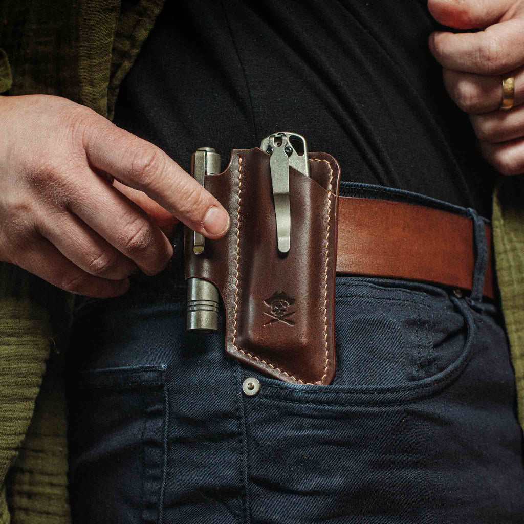 Pirate Goods Sailor v4 Knife Sheath – Leather EDC Belt Knife Holder
