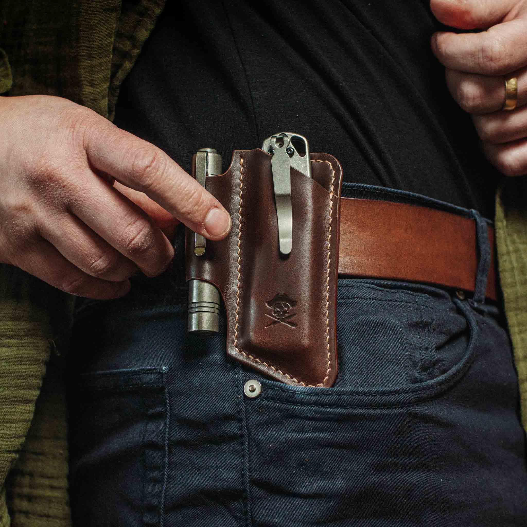 Pirate Goods Sailor v4 Knife Sheath – Leather EDC Belt Knife Holder