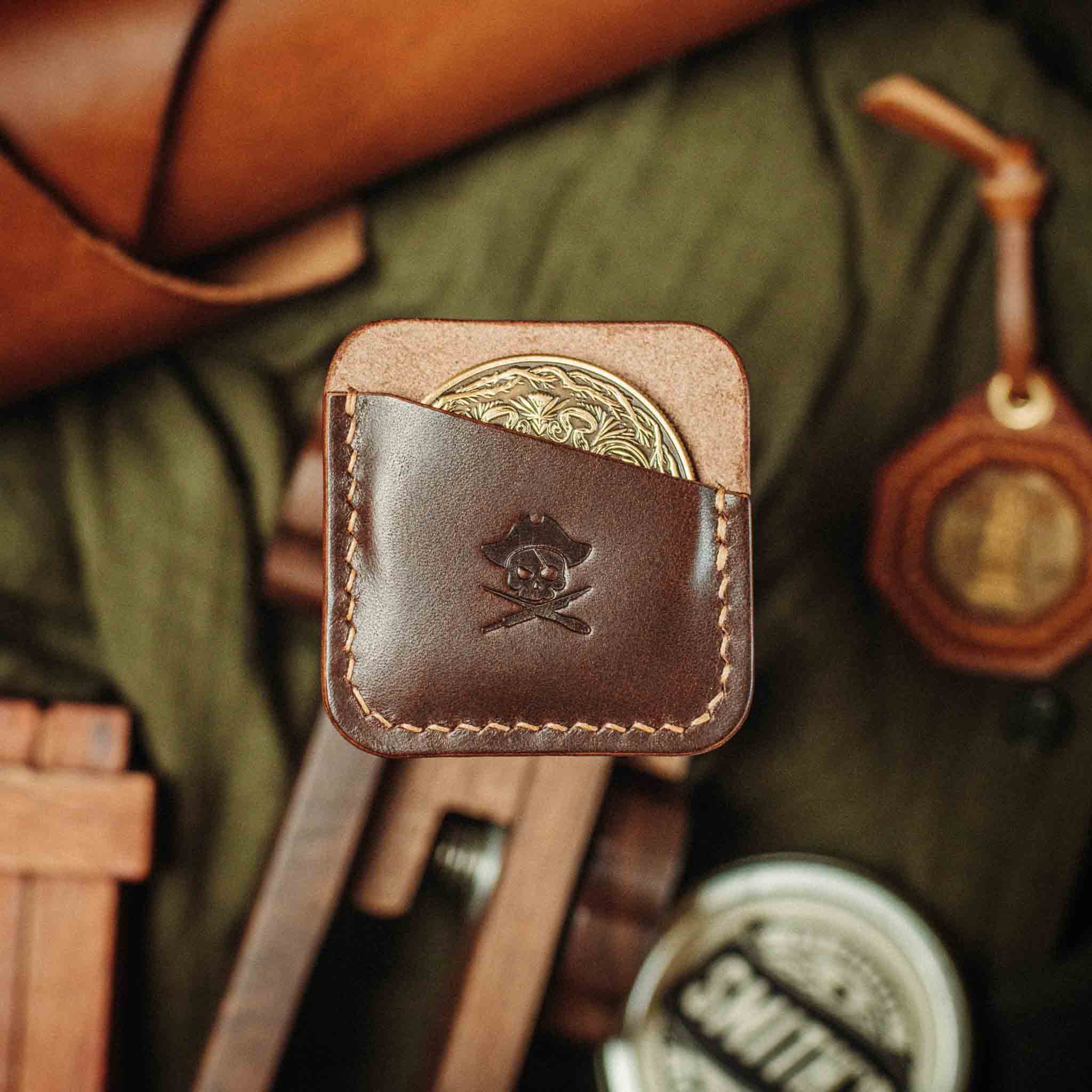 Peso Pocket – Leather Challenge Coin Slip | Pirate Goods